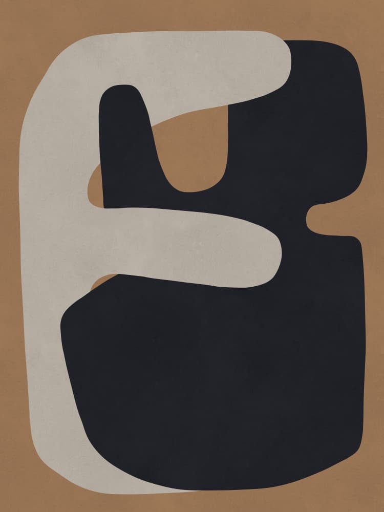 Warm Abstract Embrace by Vitor Costa — canvas wall art