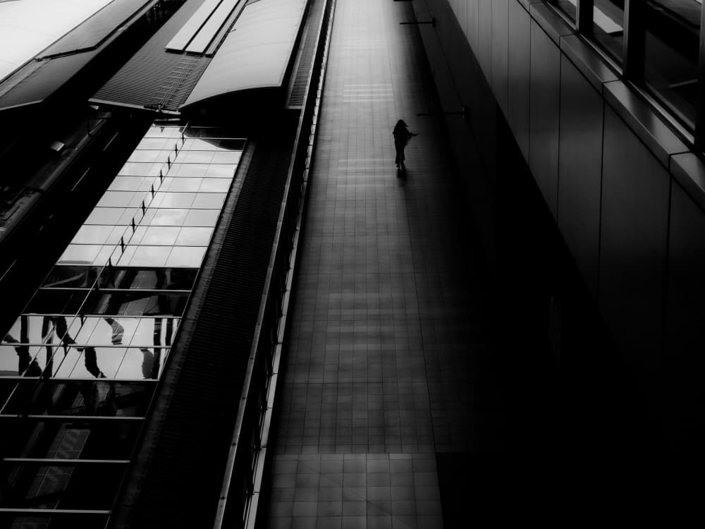 Solitary Urban Path by Ryoga Otake — canvas wall art