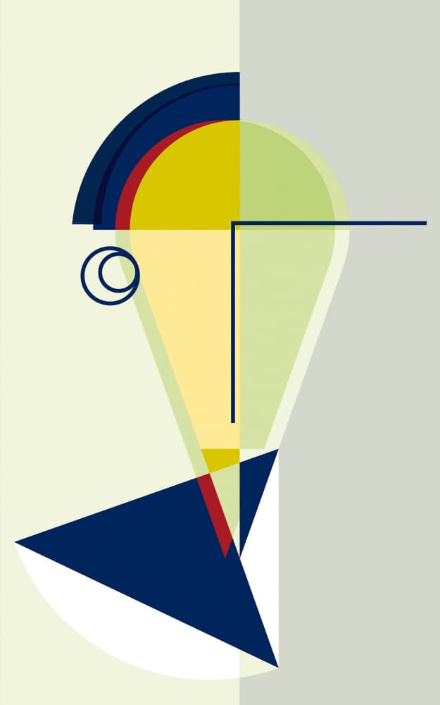 Stylized Geometric Face by Rafa Mateo — canvas wall art