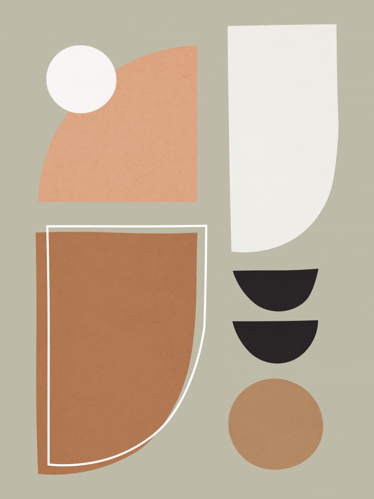Earthy Abstract Shapes by Vitor Costa — canvas wall art