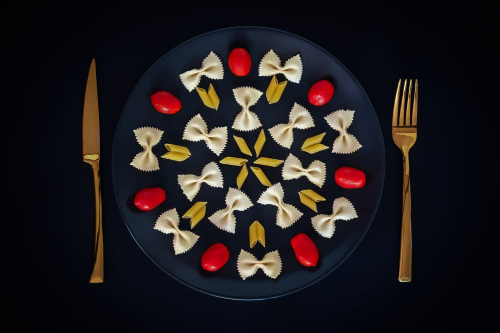 Elegant Pasta Arrangement by Ida Tittelova AFIAP — canvas wall art
