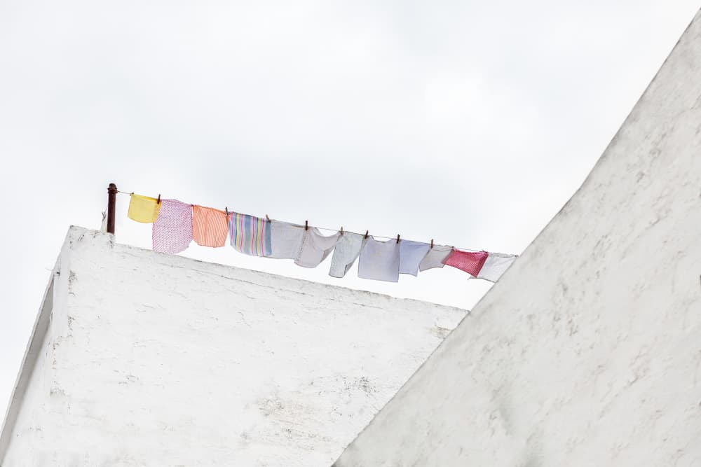Bright Laundry Lines by Emilio Pino — canvas wall art