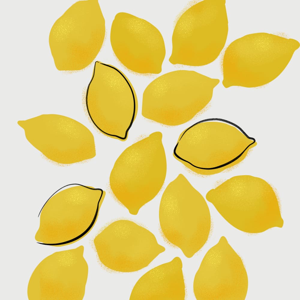 Fresh Yellow Lemons by Rosana Laiz Blursbyai — canvas wall art