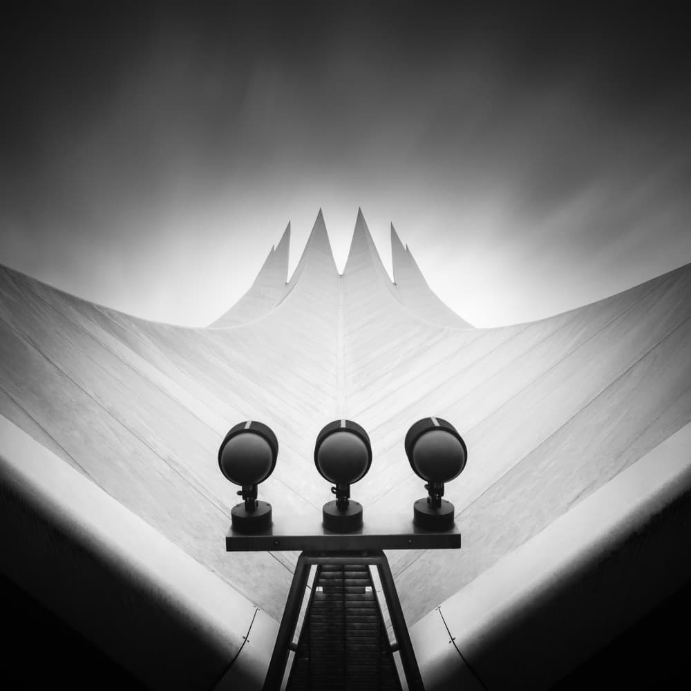 Modern Peaks and Lights by Hervé Loire — canvas wall art
