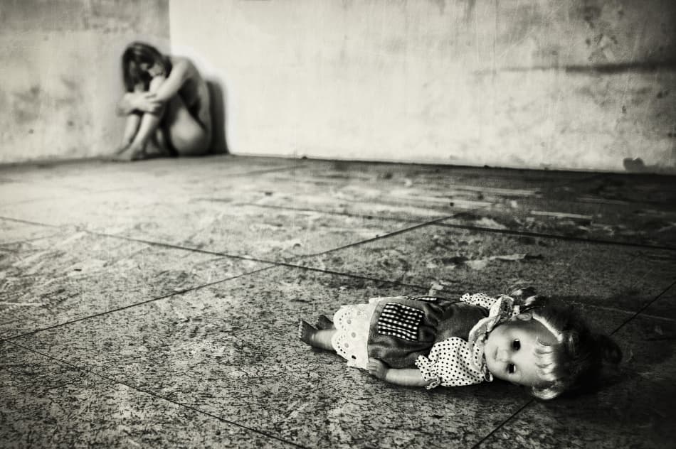 Abandoned Doll Lonely Woman by Stefano Miserini — canvas wall art