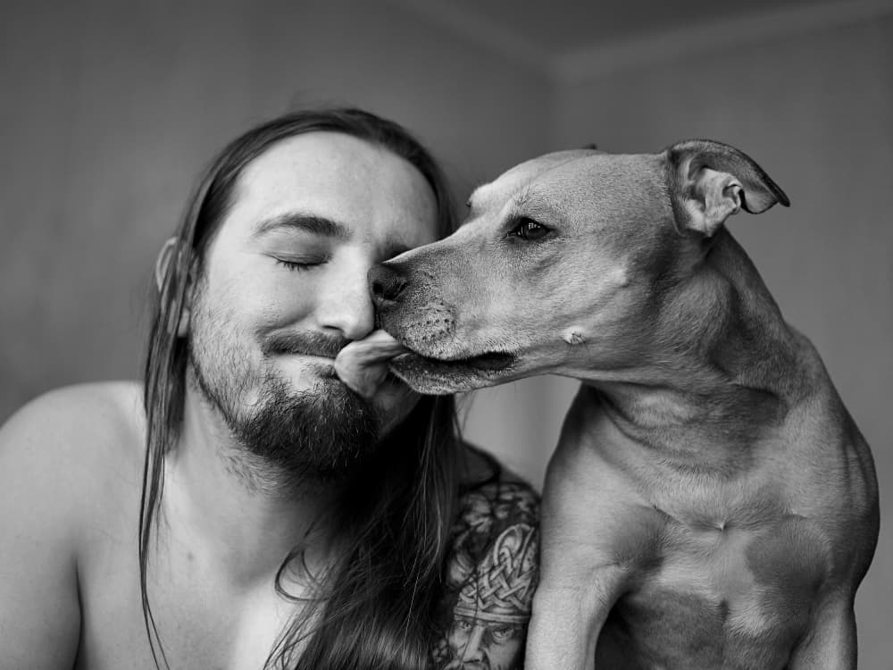 Man and Dog Love by Sandra Ulfig ARPS — canvas wall art