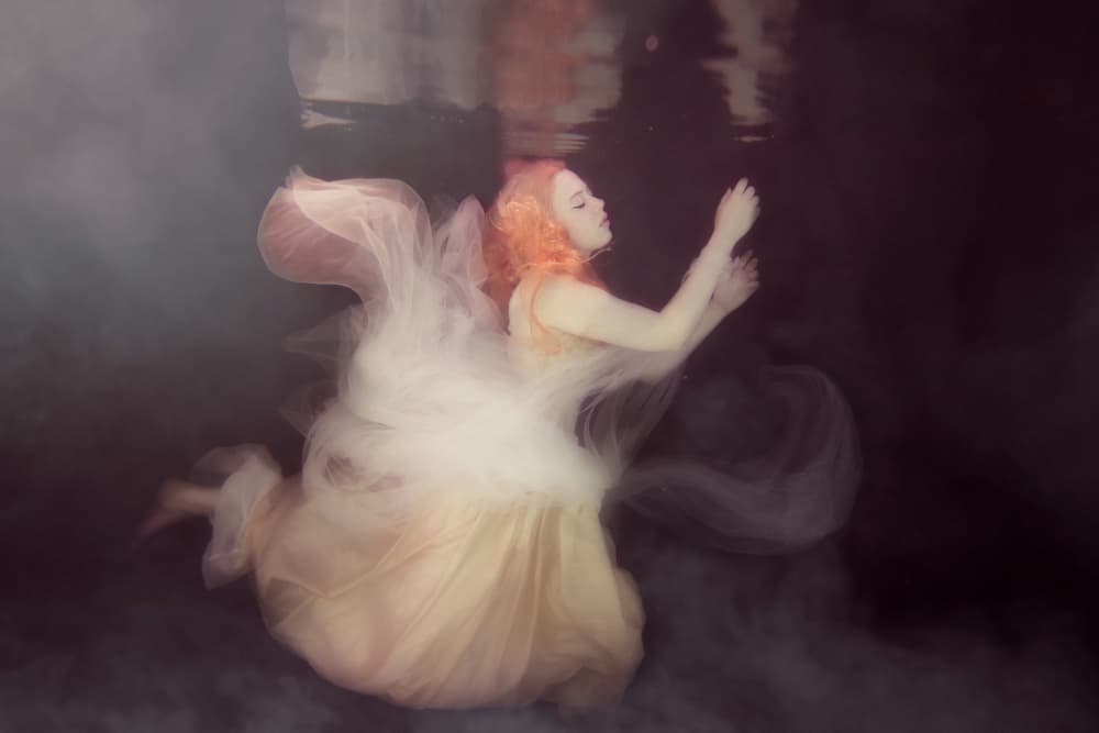 Ethereal Underwater Woman by Gabriela Slegrova — canvas wall art