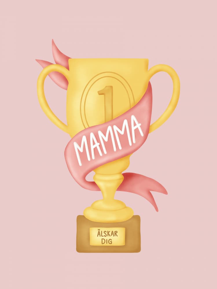 Best Mom Trophy by Aminah Eleonora — canvas wall art