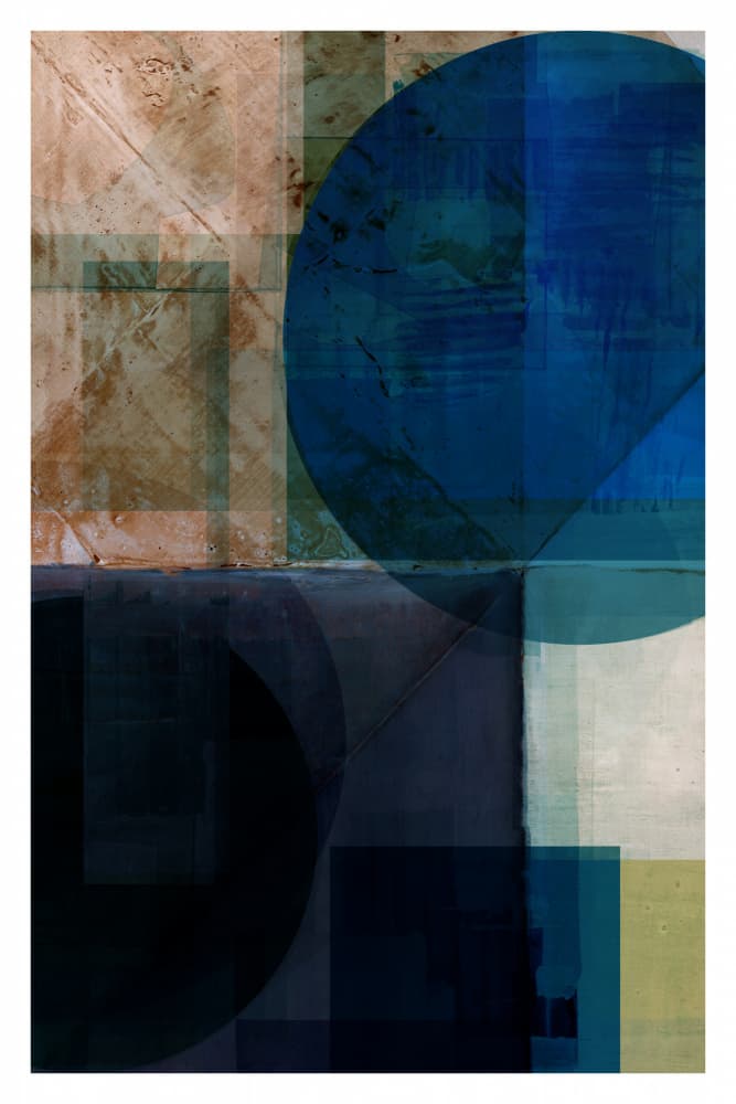 Textured Blue Geometry by cartissi — canvas wall art