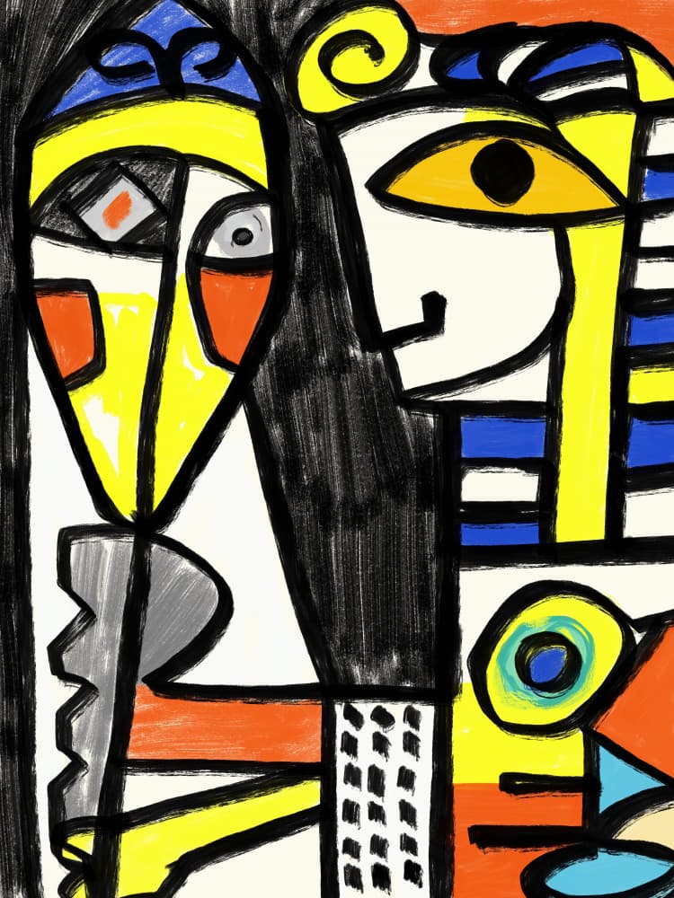 Bold Abstract People by Little Dean — canvas wall art
