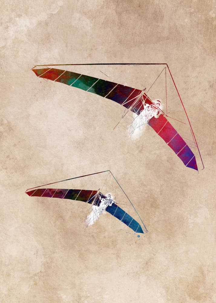 Soaring Colorful Gliders by Justyna Jaszke — canvas wall art