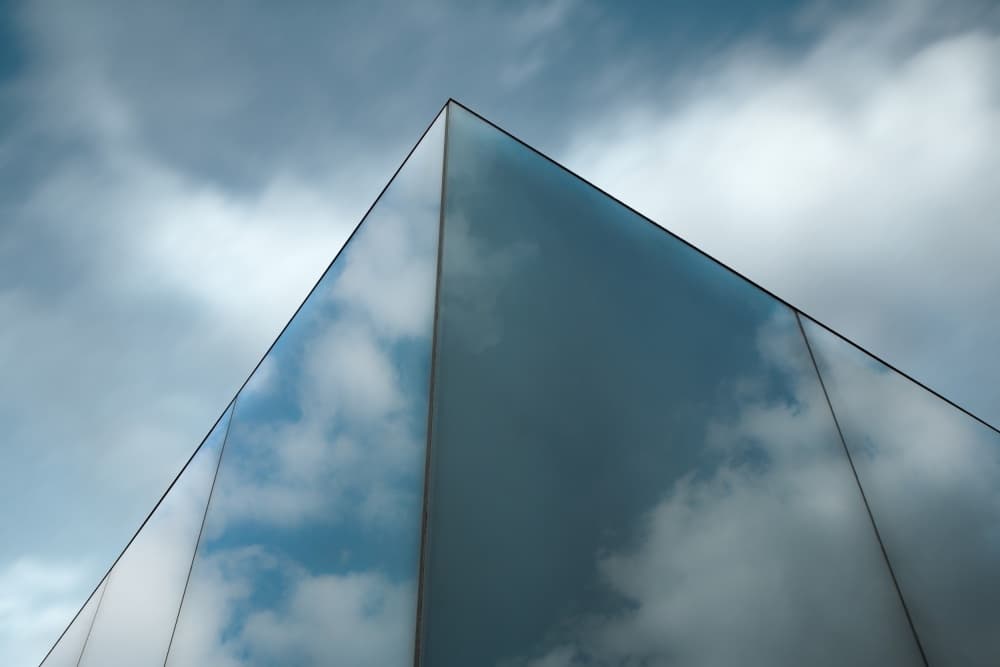 Sky Reflecting Architecture by Gilbert Claes — canvas wall art
