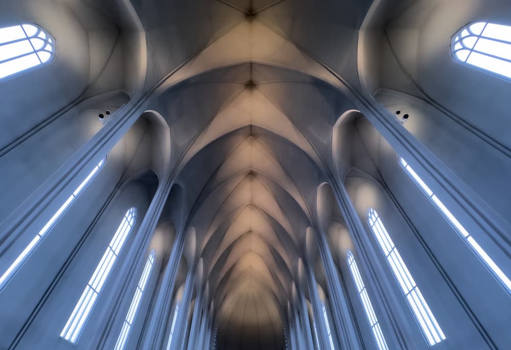 Modern Church Interior by Andrea Nero — canvas wall art