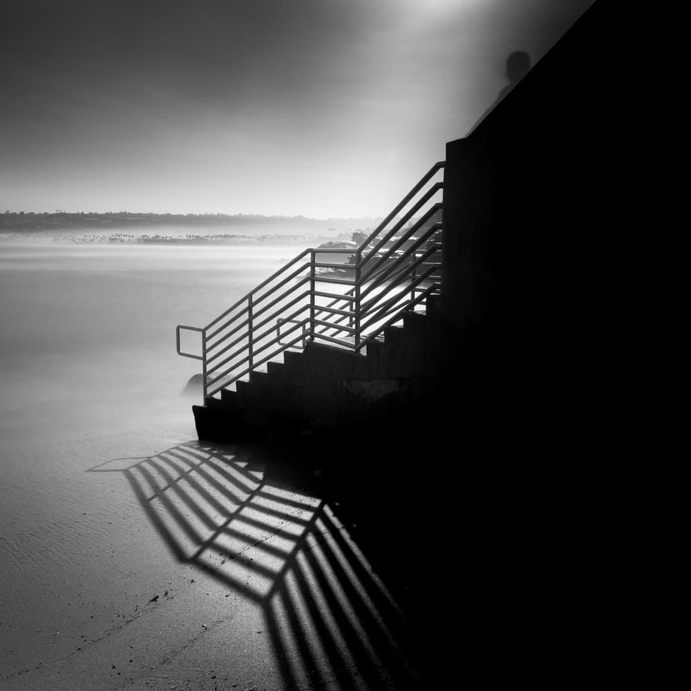 Stairs to Misty Ocean by Yi Fan — canvas wall art