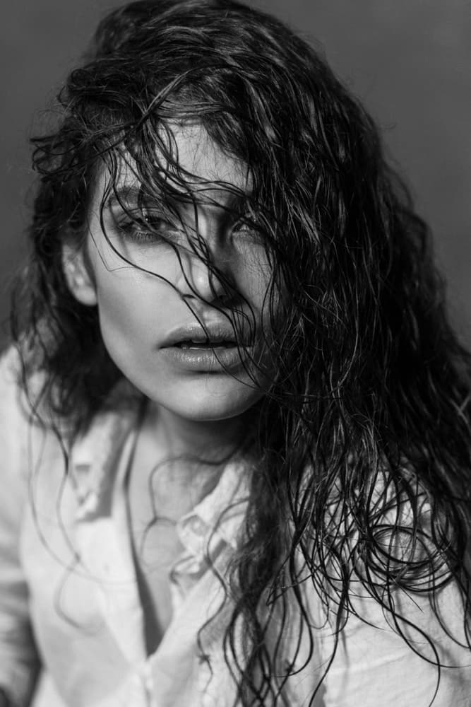 Mysterious Woman Wet Hair by Sepideh Niksefat — canvas wall art