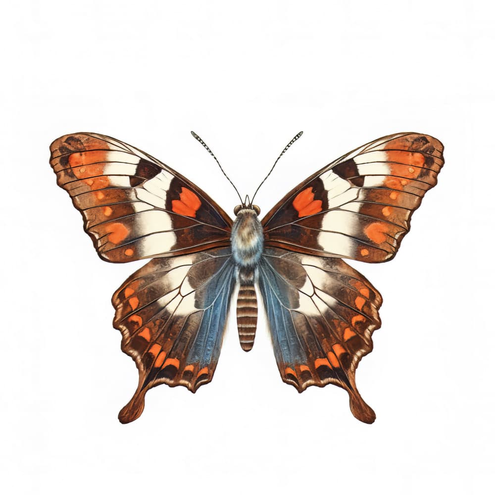 Colorful Butterfly Illustration by Bilge Paksoylu — canvas wall art