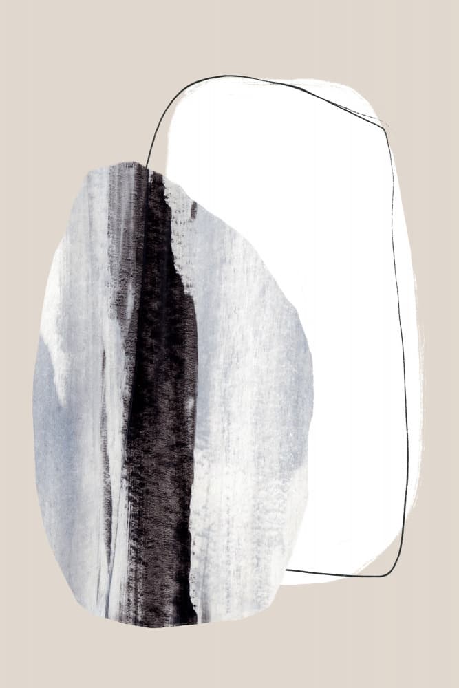 Organic Shapes With Textured Brushstrokes by uplusmestudio — canvas wall art