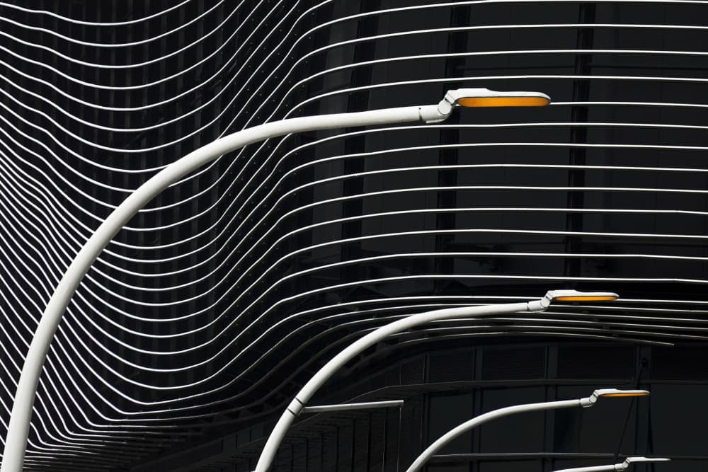 Urban Curves and Lights by Hans-Wolfgang Hawerkamp — canvas wall art