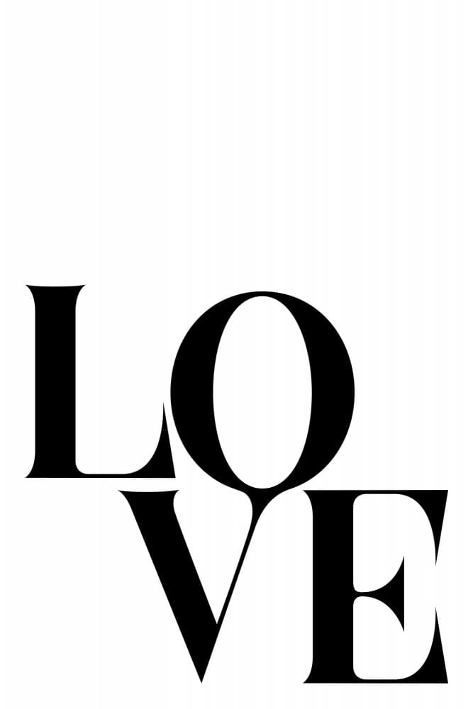 Bold Love Typography by uplusmestudio — canvas wall art