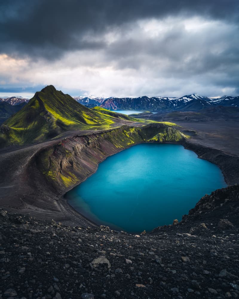Vibrant Crater Landscape by Ionut Petrea — canvas wall art