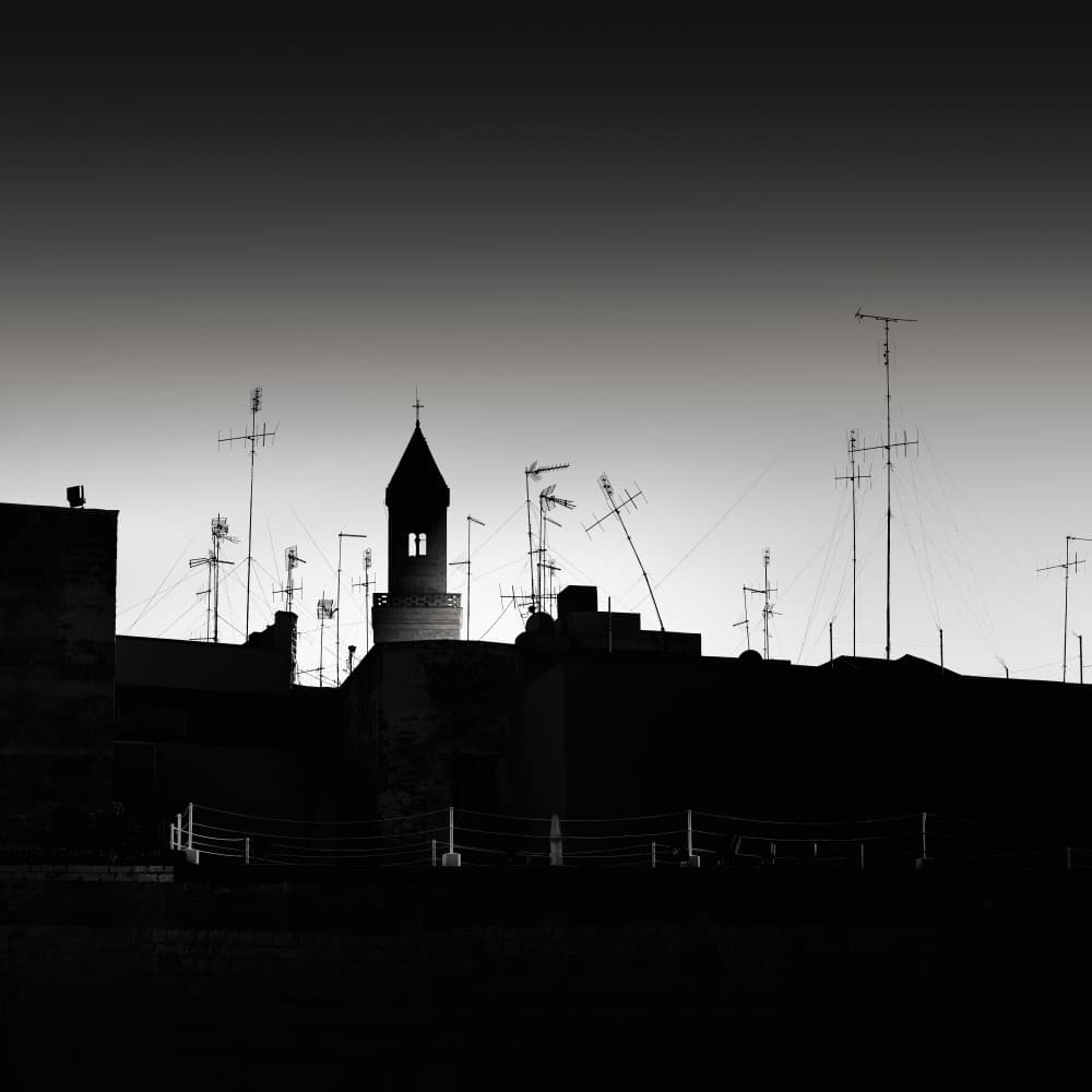Steeple Amidst Antennas by Pietrino Di Sebastiano — canvas wall art