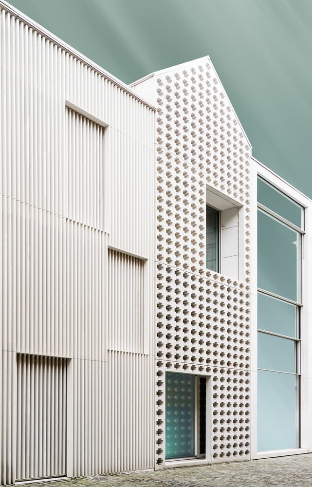 Modern Geometric Facade by Luc Vangindertael (laGrange) — canvas wall art