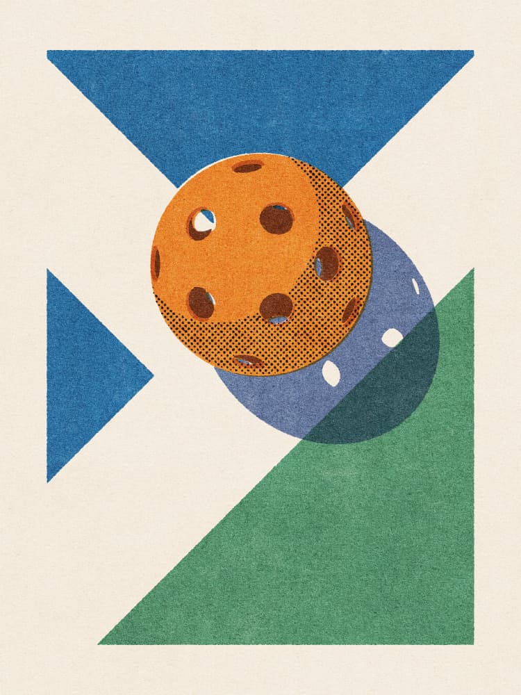 Orange Ball Geometric Shapes by Daniel Coulmann — canvas wall art