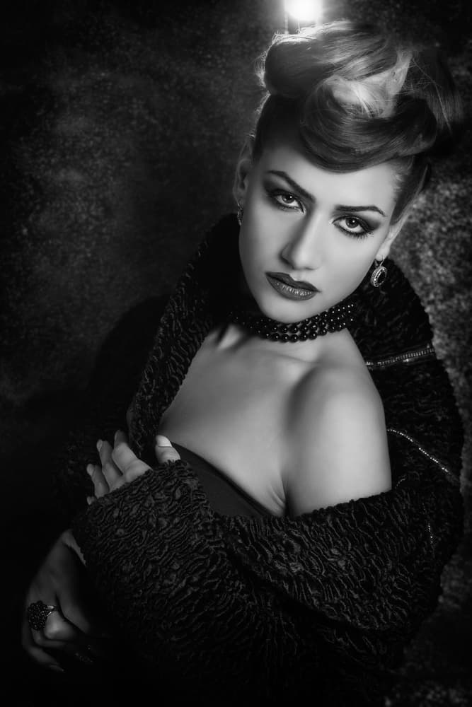 Vintage Glamour Portrait by Peppe Tambè — canvas wall art
