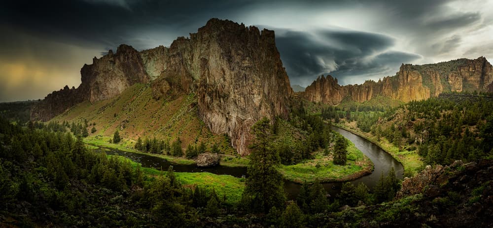 Canyon River Storm by Ron Langager — canvas wall art