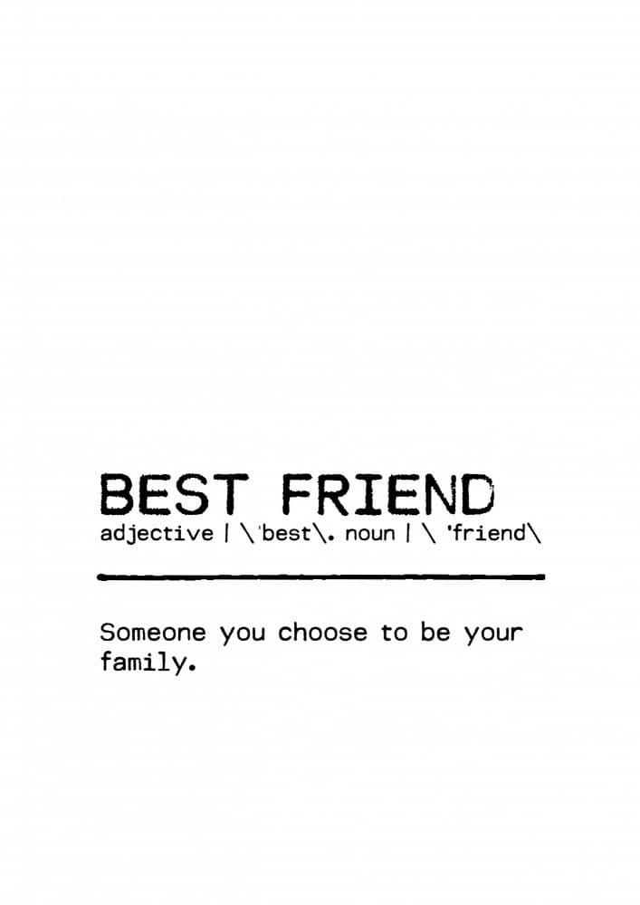 Best Friend Definition by Orara Studio — canvas wall art
