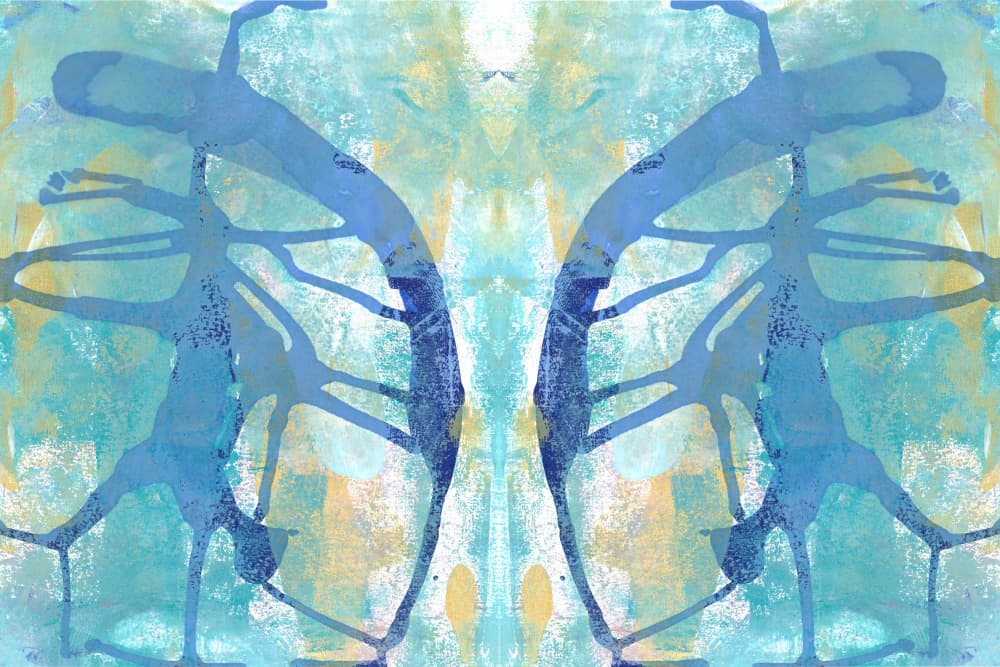 Vibrant Aqua Flow by Jemma Morris — canvas wall art