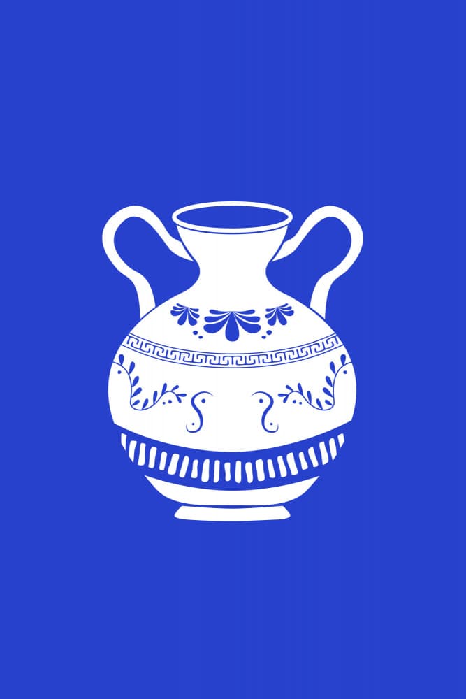 Minimalist Greek Amphora by Karen Menzenbach — canvas wall art