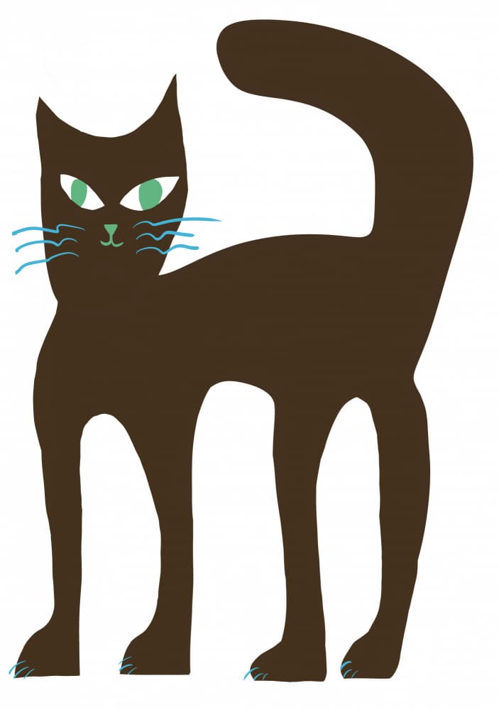 Green-Eyed Black Cat by Sharyn Bursic — canvas wall art
