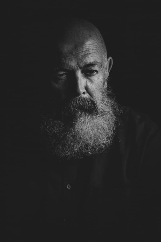 Intense Bearded Portrait by M. Emre Erol — canvas wall art