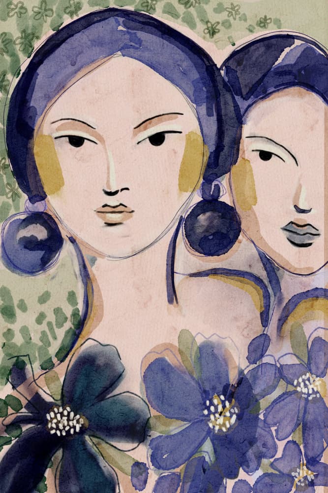 Indigo two by Treechild — canvas wall art