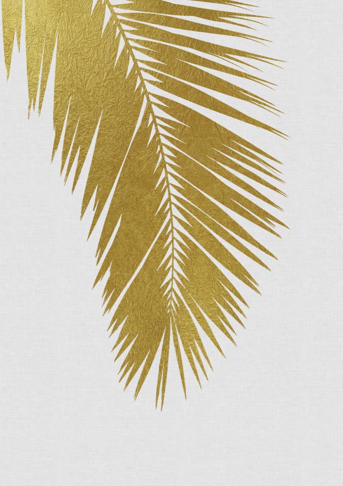 Golden Palm Leaf by Orara Studio — canvas wall art