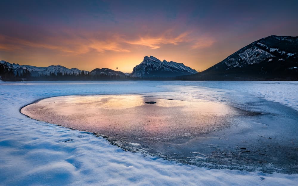 Sunrise Over Frozen Lake by Li Ying — canvas wall art