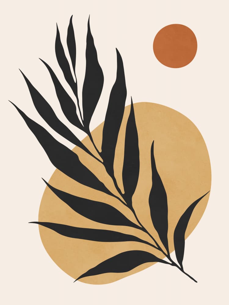 Desert Sun Palm by Vitor Costa — canvas wall art