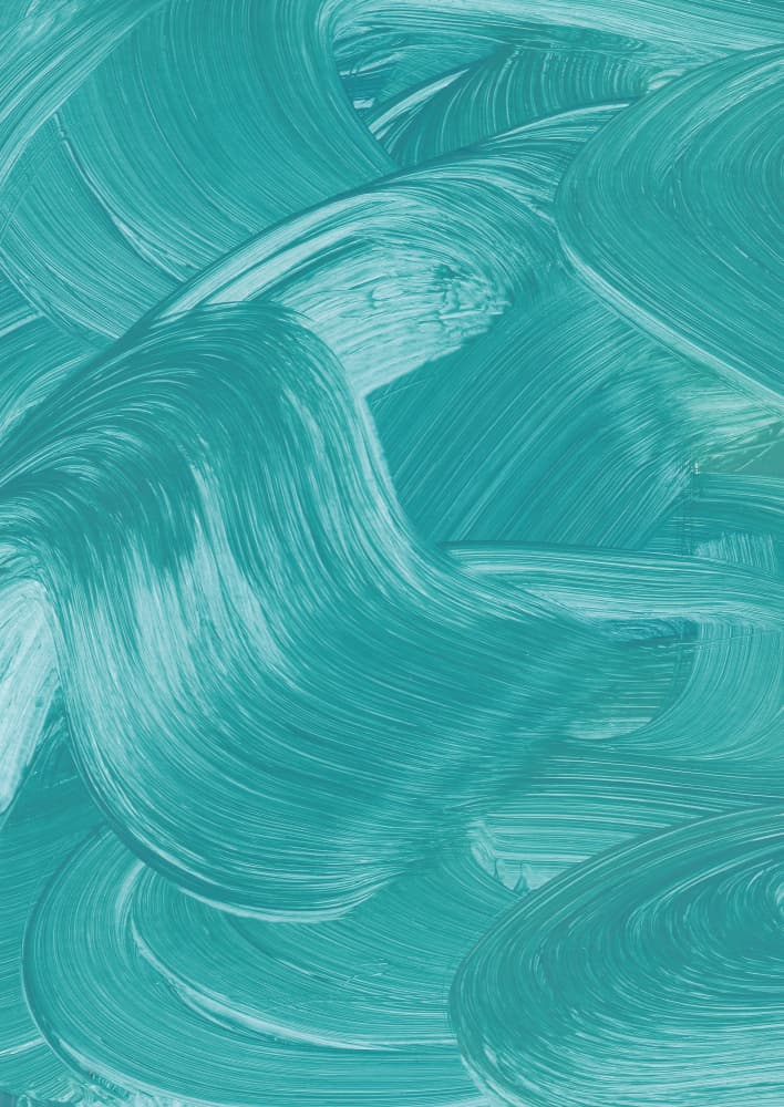 Flowing Teal Brushstrokes by Maira Ribena — canvas wall art