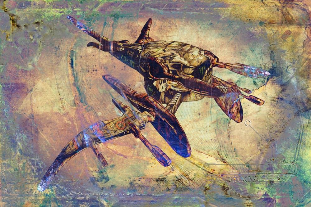 Ancient Future Flyers by Rafal Kulik — canvas wall art