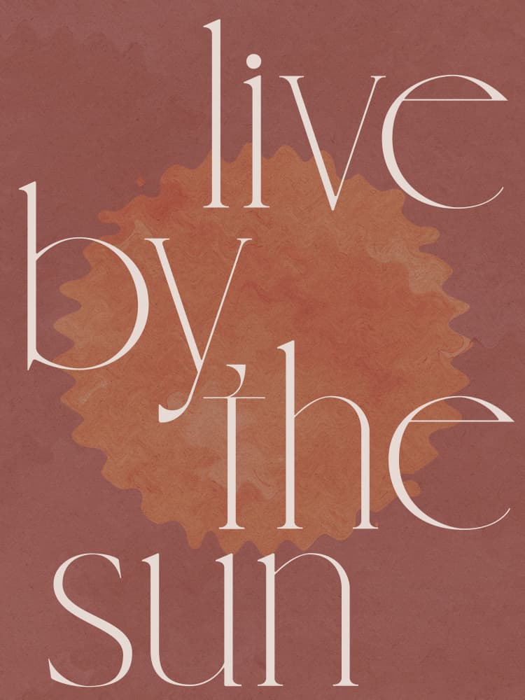 Live By The Sun by Treechild — canvas wall art