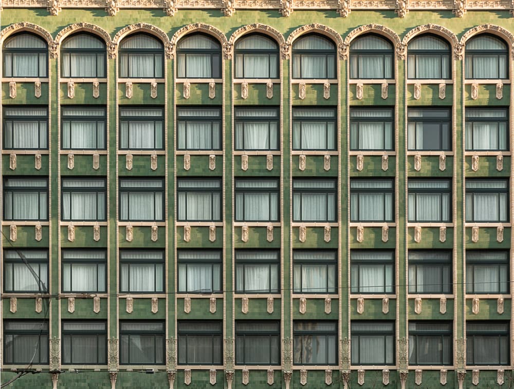 Ornate Green Architecture by Jois Domont ( J.L.G.) — canvas wall art