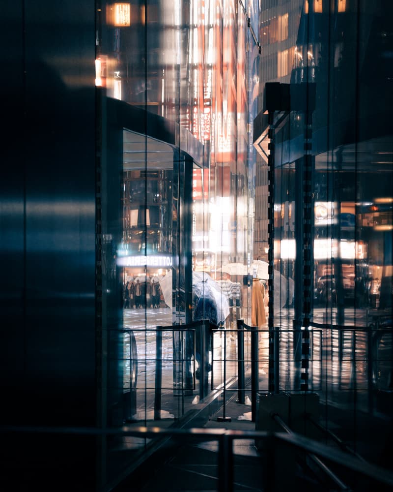 Rainy Night City Reflections by Keigo Tatara — canvas wall art