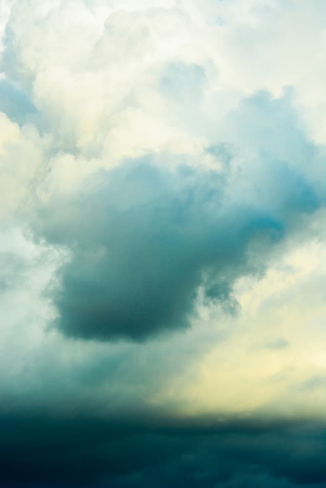 Dramatic Teal Cloudscape by Tal Paz-Fridman — canvas wall art