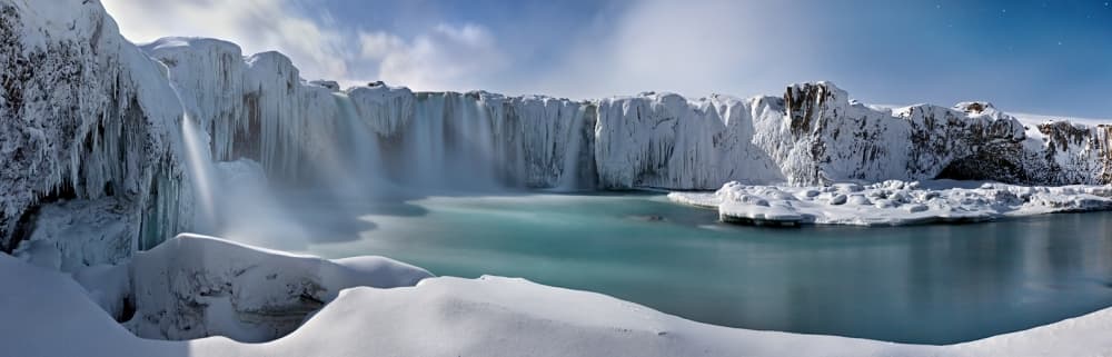 Frozen Winter Waterfall