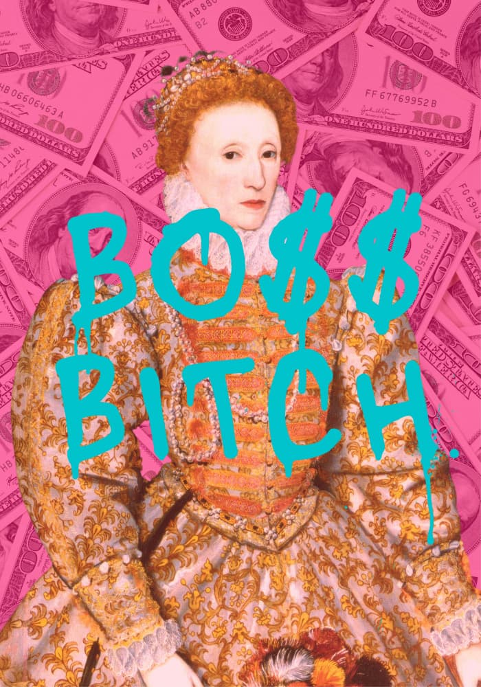 Boss Bitch Queen by Athene Fritsch — canvas wall art
