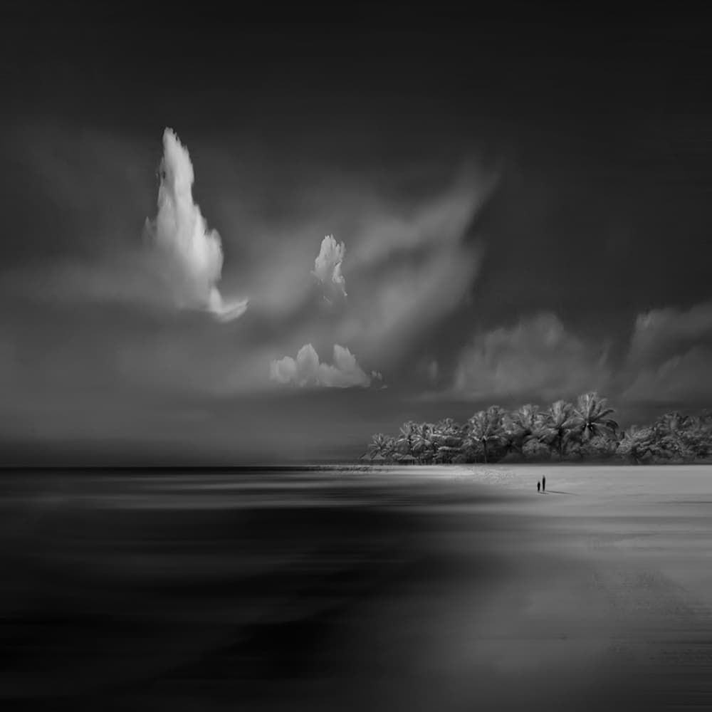 Monochrome Coastal Walk by Antonyus Bunjamin (Abe) — canvas wall art