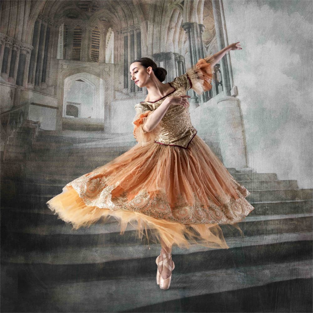 Ballerina Grand Staircase by Derwood — canvas wall art