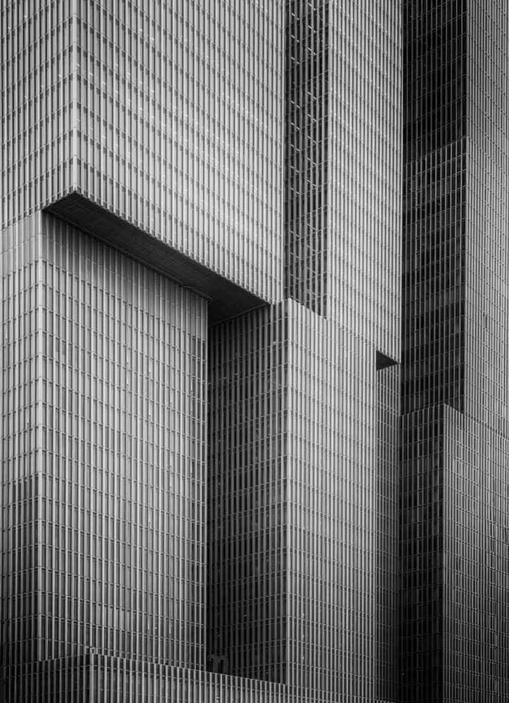 Towering City Geometry by Manuel Ponce Luque — canvas wall art