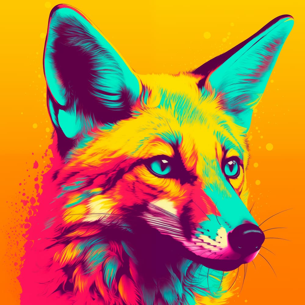 Vibrant Fox Portrait by Andreas Magnusson — canvas wall art